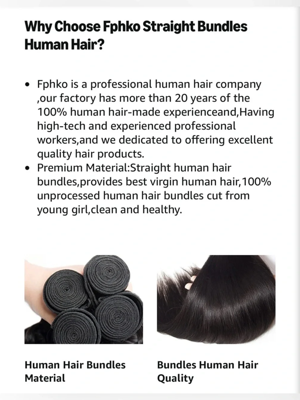 HUMAN HAIR 4 Black Straight Hair Bundles - Sleek Natural Shine